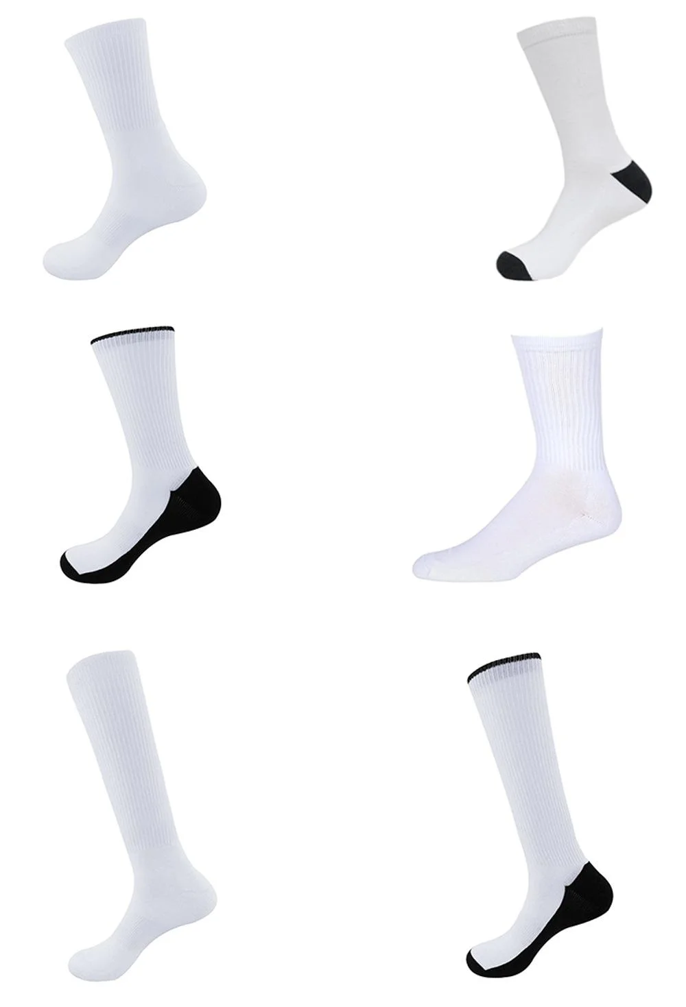 Crew Socks Terry Socks Men Plain High Quality Polyester Blank Custom Logo Men Women White Casual Customized Knitted Nylon Socks
