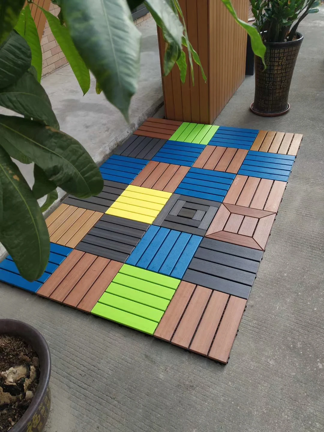 High quality interlocking outdoor deck tiles wpc terrace decking board