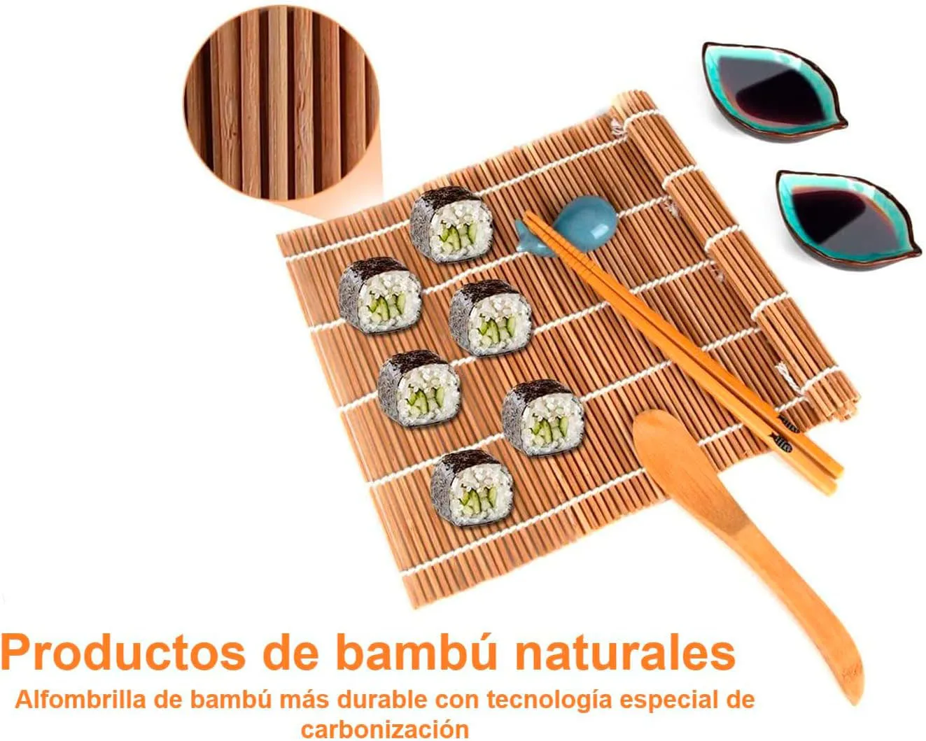Sushi Kit Deluxe Vajillas  Arrocera Japonesa Alga Nori Sushi Vinagre de Vajilla Japonesa Utensilios