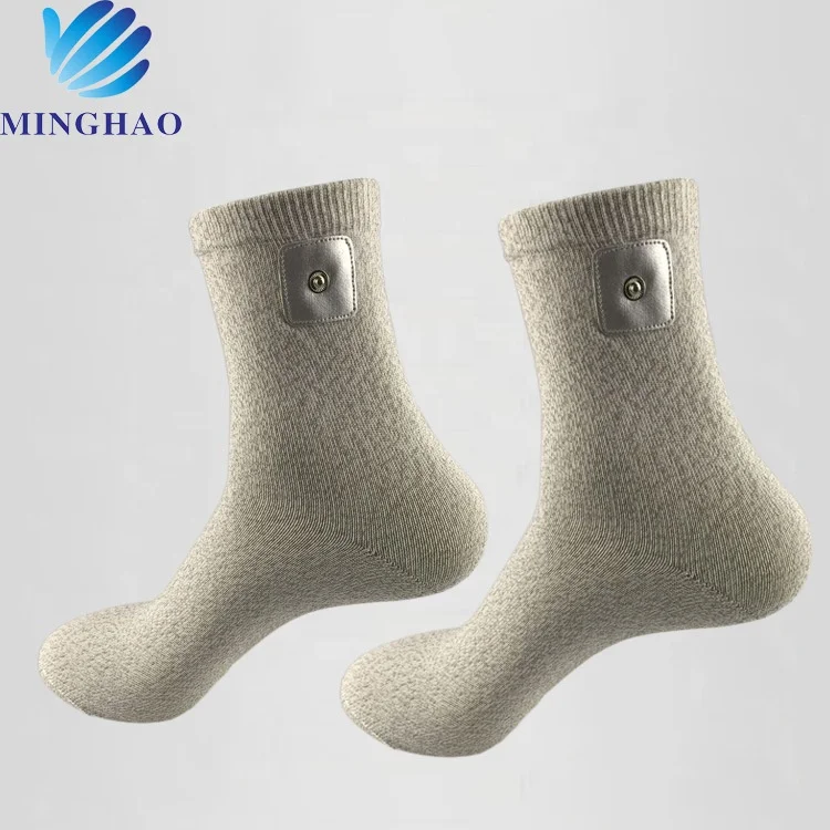 Long size conductive electronic Tens/EMS pulse electrode massage  socks for feet treatment