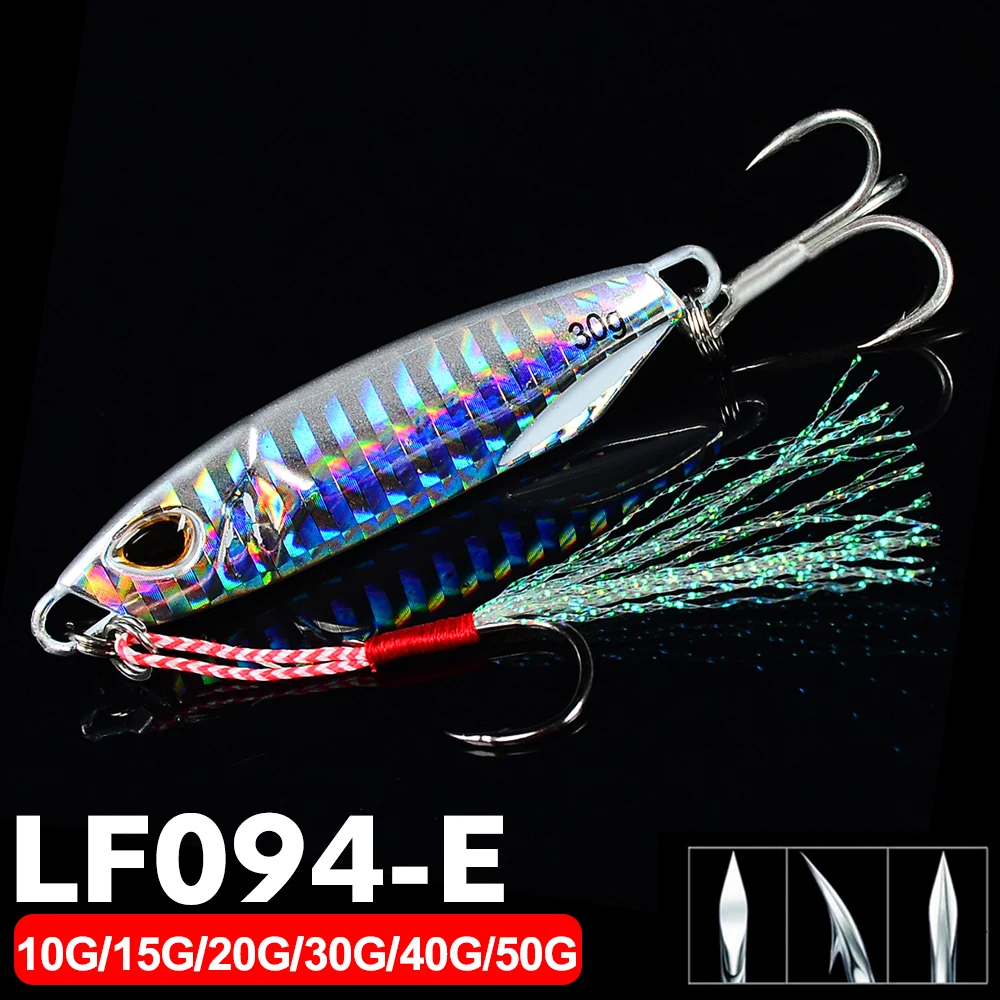 10g 15g 20g 30g 40g 50g Wholesale Fishing Lures Saltwater Long Sinking Casting Fishing Lure Lead Metal Flat Jig Lead Lure