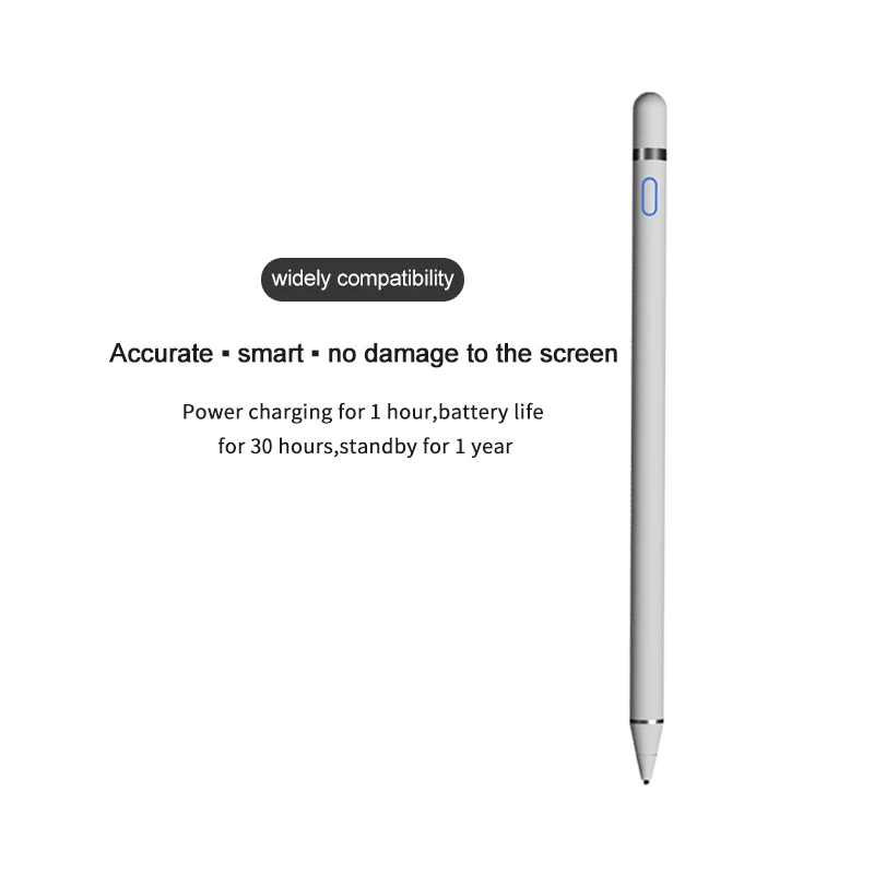 Smart universal active drawing pencil touch stylus pen with fine tip