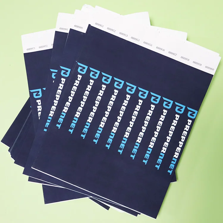 Kofei Event Ticket Disposable Festival Music Concert One Time Use Paper Wristband Bracelet