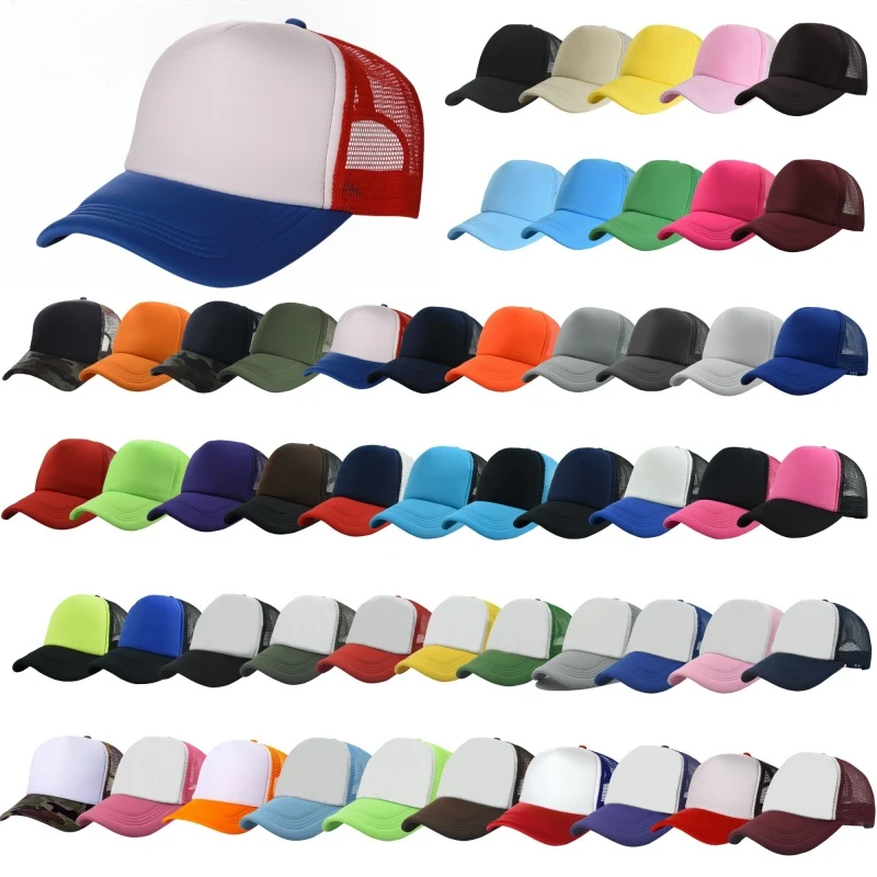 [50+ Color Options Millions In Stock ] Wholesales Promotional Plain Blank OTTO 5 Panels Foam Mesh Back Trucker Hats Caps Gorras