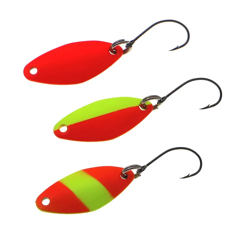 
1.8g 26mm Copper metal spoon two-side color Fishing Tackle Artificial bait fishing bait fishing spoon lure 