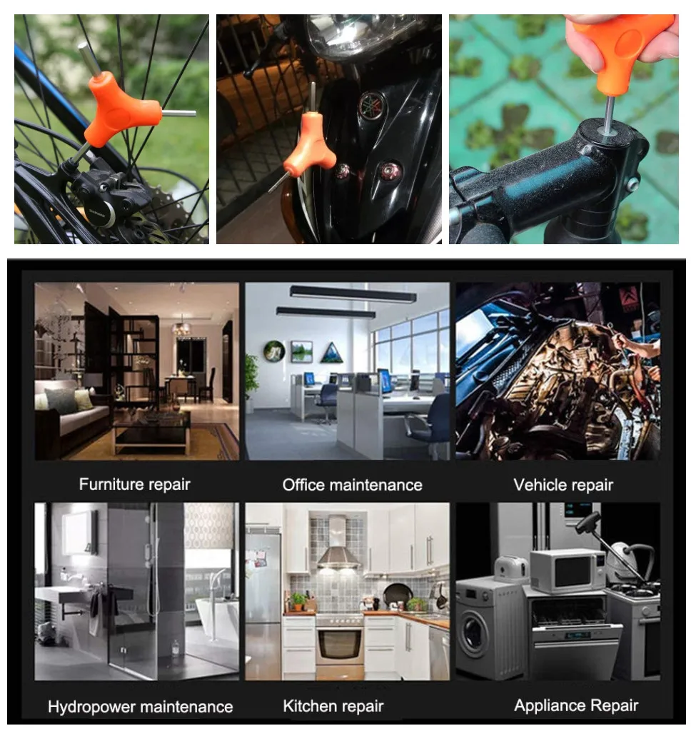 Wholesale Metric 2.5-8mm Standard Allen Wrench Set Hex Key Steel Allen key for Auto Bicycle Repair Bike Tools