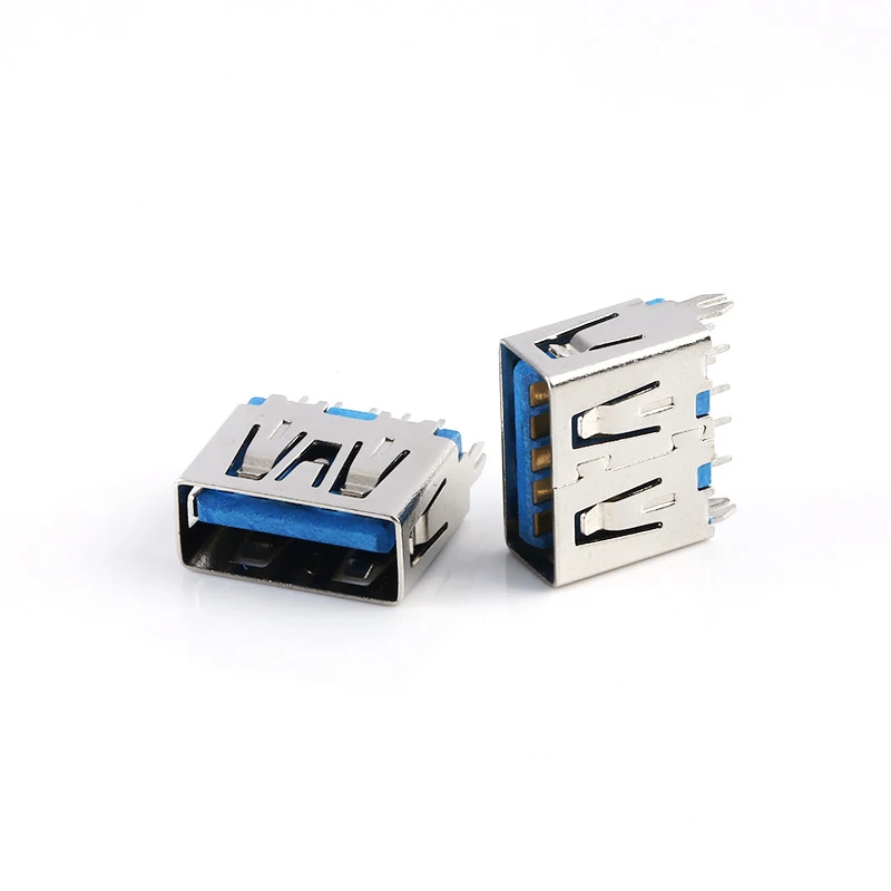 Горячая Распродажа USB3.0 Женский 180 градусов прямой штекер без обжима USB короткий корпус 11,5 прямой штекер гарпун с прямым краем