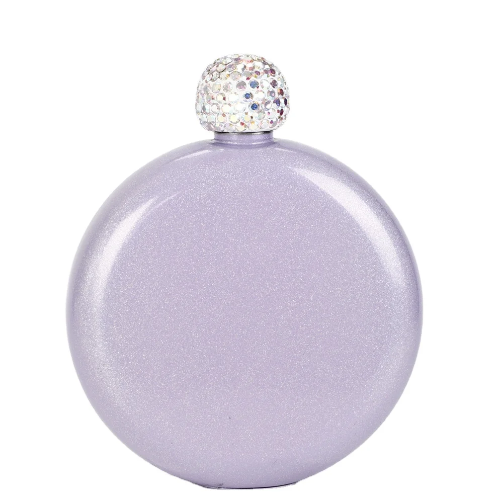 Лидер продаж на Amazon, оптовая продажа, пустая белая круглая фляжка с сублимационной печатью объемом 5 унций, плоская фляжка