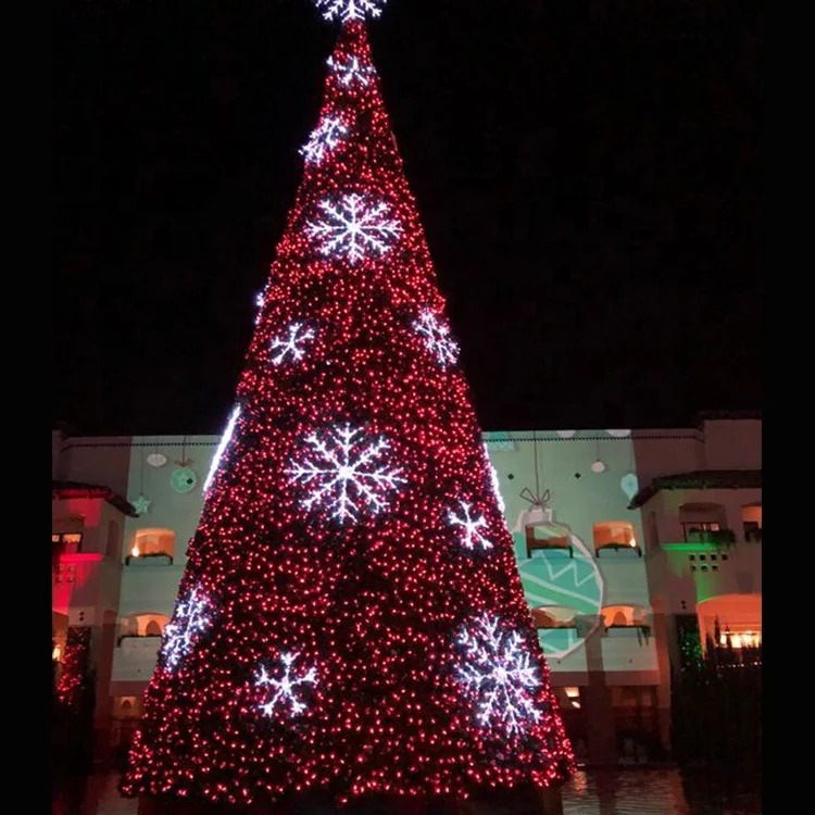 Customized Holiday Street Decorative Large PVC Branch Christmas Tree 8m 10m 12m Sizes Customized