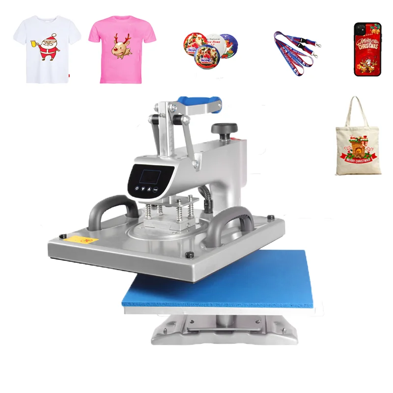 Prior 8 in 1 Combo Cup Mug Hat Plate T-shirt Sublimation Transfer Printing Heat Press Machine 38 x 38