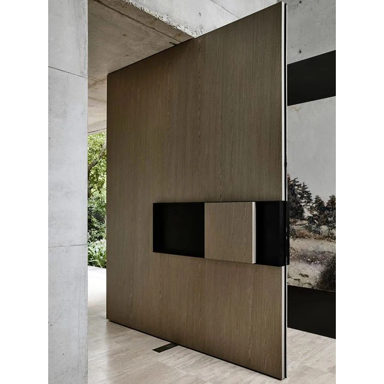 Single Residence Front Door Front Entry Pivot Wood Arched Entrance Door Wood Front Door For House