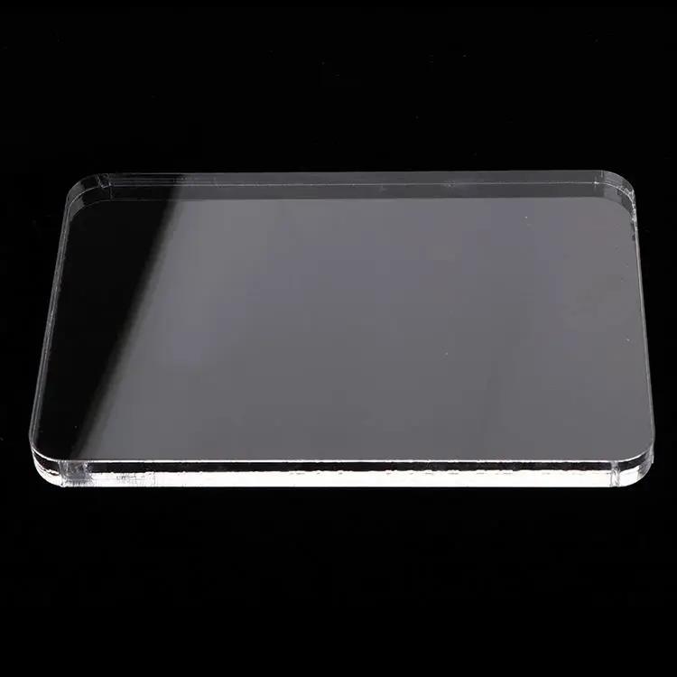 Custom size acrylic design blocks stamp acrylic block bevelled edge 4 mm nameplate display sign cube
