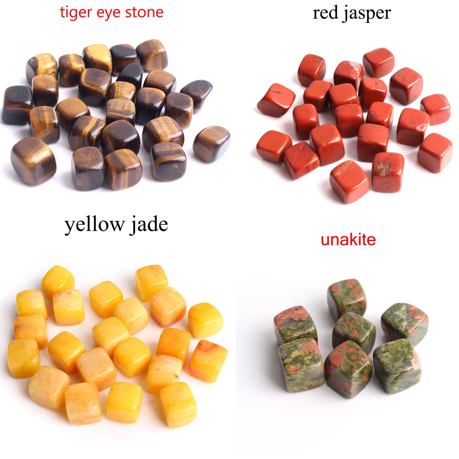 Natural Quartz Mini Square Healing Tumbled Stone Red Agate Cube Crystal For Home Decoration Collection