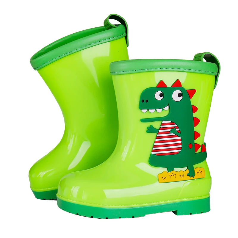 Wholesale Soft Children PVC Boys Waterproof Light Girls Lovely Animal Pattern Thermal Wellies Kids Rainboots
