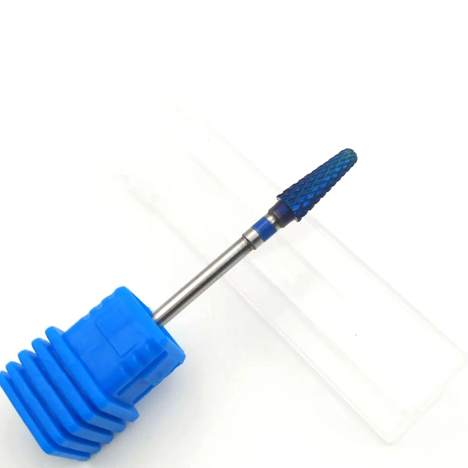 HYTOOS Blue Carbide Nail Drill Bit Black Rainbow Rotary Nail Bits Milling Cutter for Manicure Nails Accessories Remove Gel