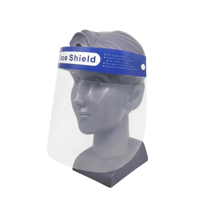 Disposable protect plastic clear transparent face protection shield acrylic dust-proof faceshield ansi z87.1 en166 gb14866