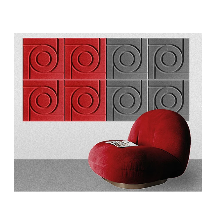 V-shaped Sculpted Sound Absorber Wall Decoration Material For Home Theater Acoustics