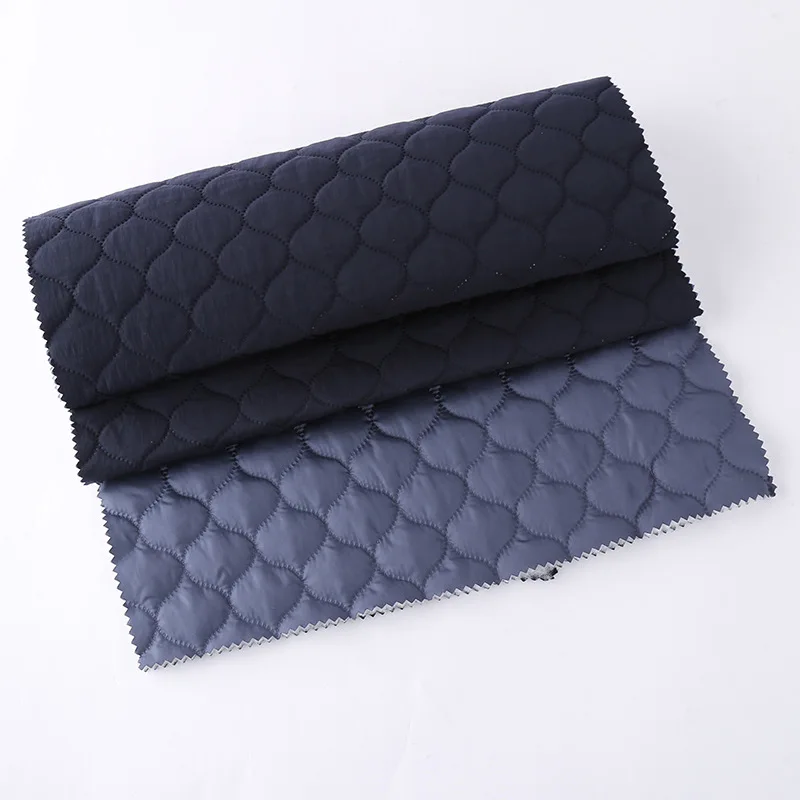 Wholesale Double Sided Pre Insulated Microfiber Pongee Cotton Winter Jacket Coat Ultrasonic Quilted Fabric