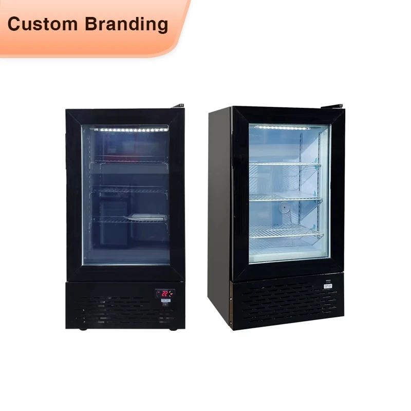 Meisda SD50 50L Mini Upright Ice Cream Freezer Single-Temperature Glass Door for Supermarket Use