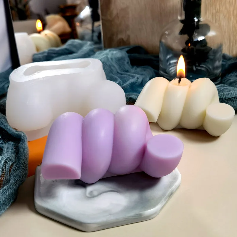 DIY Aromatherapy China Wholesale Custom Silicone Candle Mold Knot Molde de Silicone