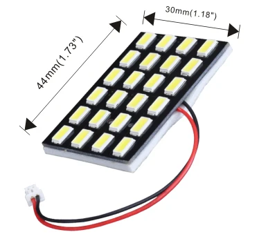 JIACHI FACTORY DC12V White 6000K 5630 SMD 6-24 LED Panel Dome Light Auto Car Reading Interior Lamp License Plate Light T10 BA9S