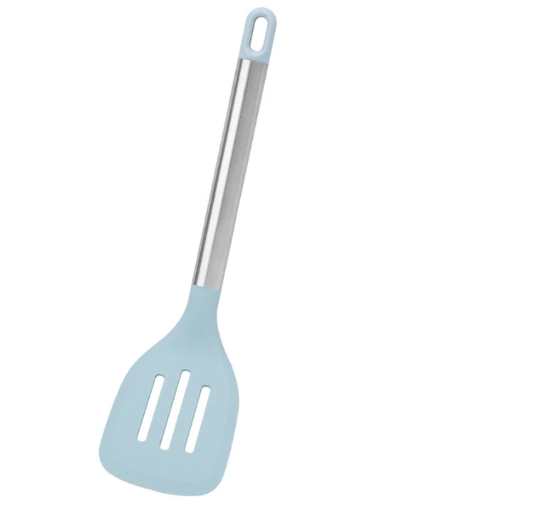 Houseware Kitchen Tools Food Grade Silicone Nylon Kitchen Cooking Utensils Set  Stainless steel handle  for Serving and Cooking