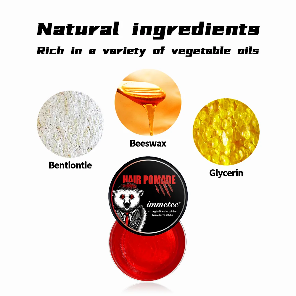 Pomade Water Based Lasting Hold Styling bacera para el cabello 100/150/200ml Custom Styling Hair Pomade for men