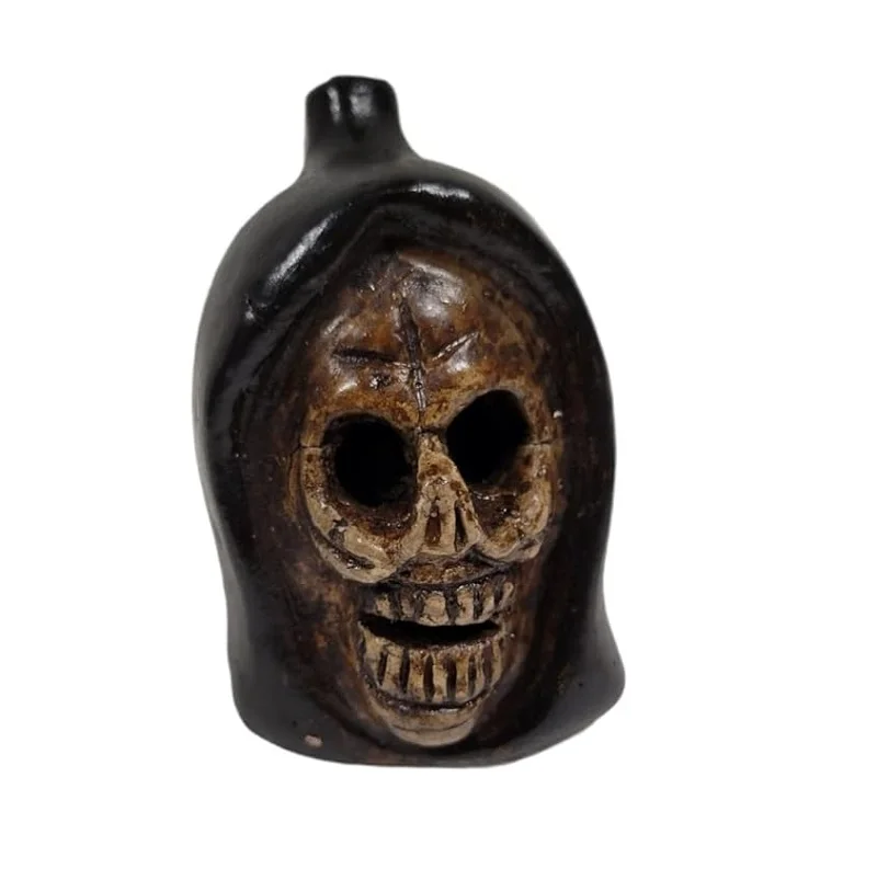 Ceramic black scream whistle aztec death screaming