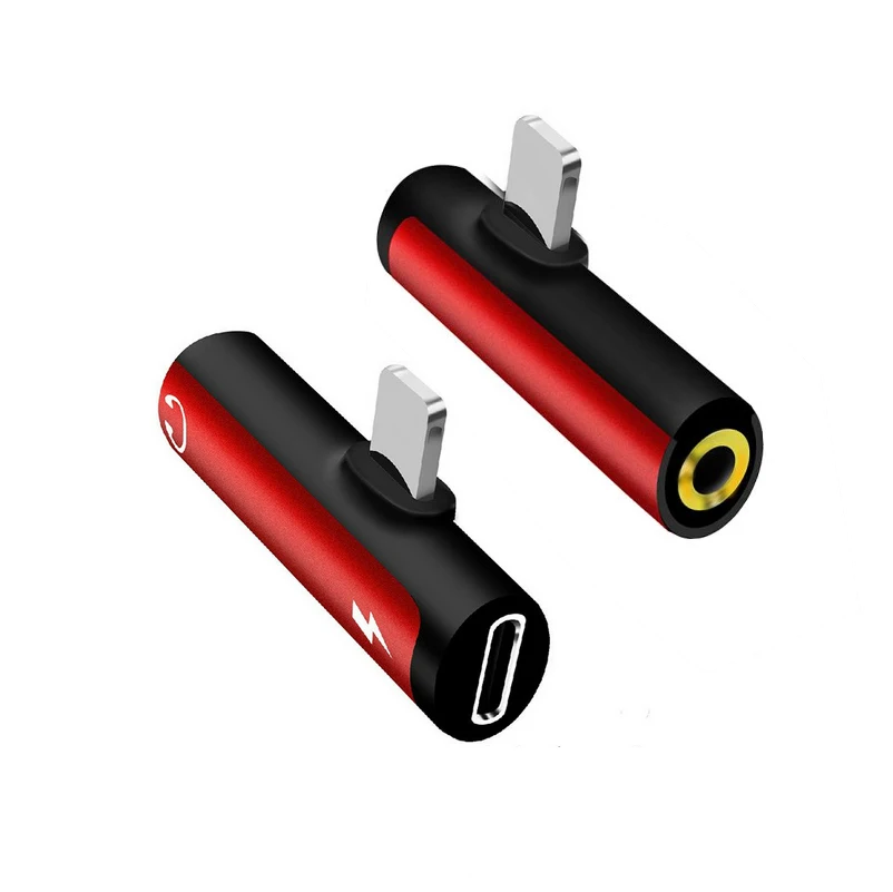 
Hot sale Mini pill shape splitter 2 in 1 3.5mm audio earphone aux adapter charging headphone for iphone 