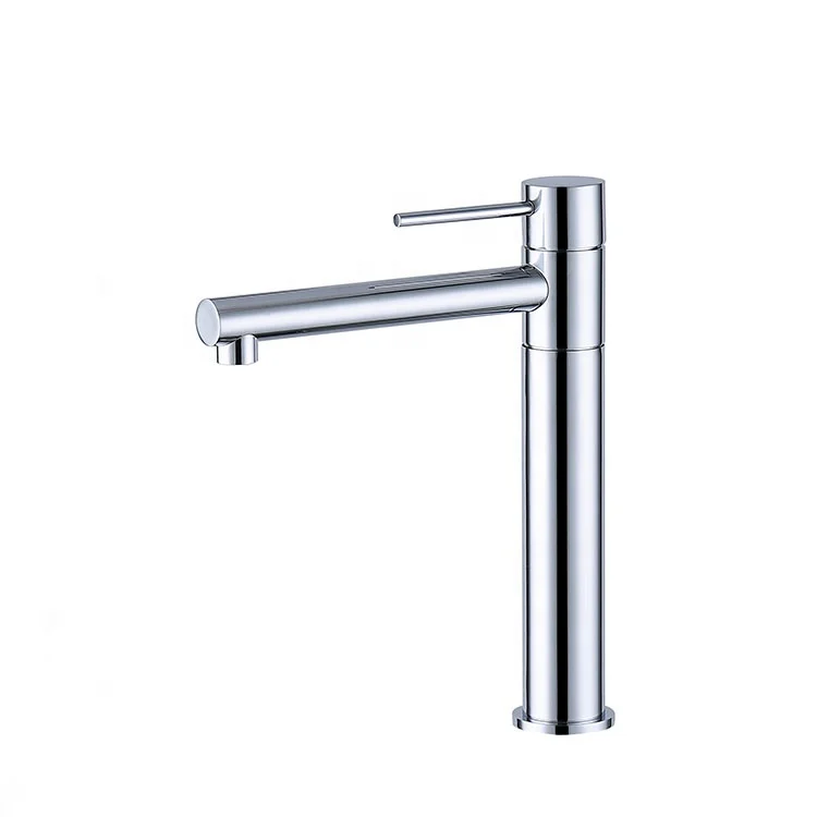 OMASA tall body brass sink hot cold mixer large flow long spout rotary kitchen faucet