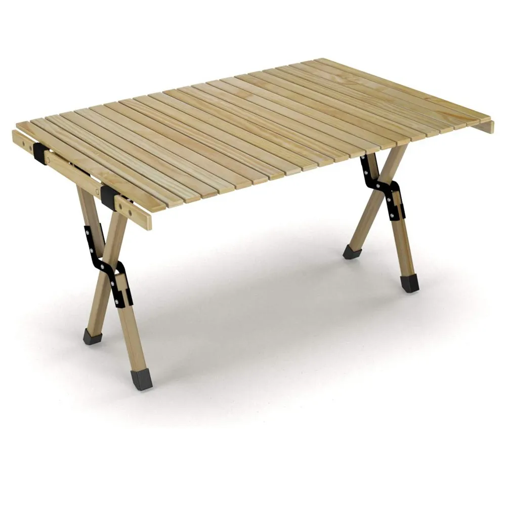 CaoXian Hi Home Folding Camping Picnic Table Beach Camp Kitchen Lightweight Roll Up Height Adjustable Waterproof Table