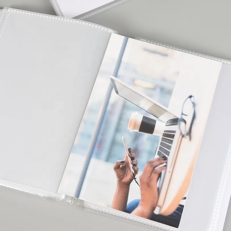 Custom Clear Flexible Photo Album Holds 48  Photos 4x6 Inches with Protective Poly Case/Space removable Album