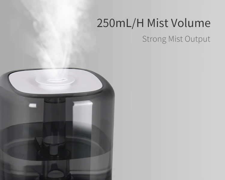 Top Fill Design cool air humidifier wholesale 2.5/4/5.5L with RGB light and optional filter Household Mist maker