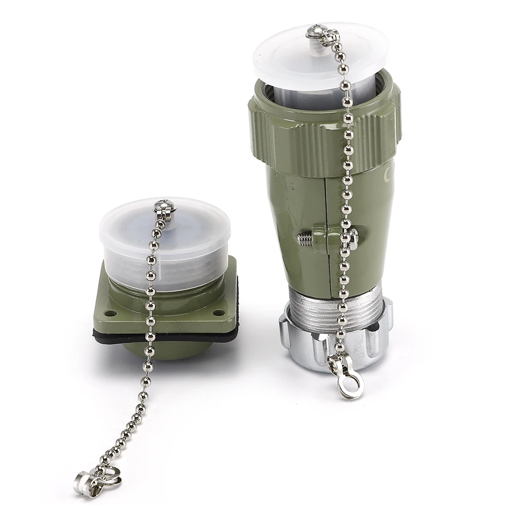 Yd Series 5 Pin Right Angle Reversed Plug With 5 Hole 2 Hole Flange Socket Aviation Connector