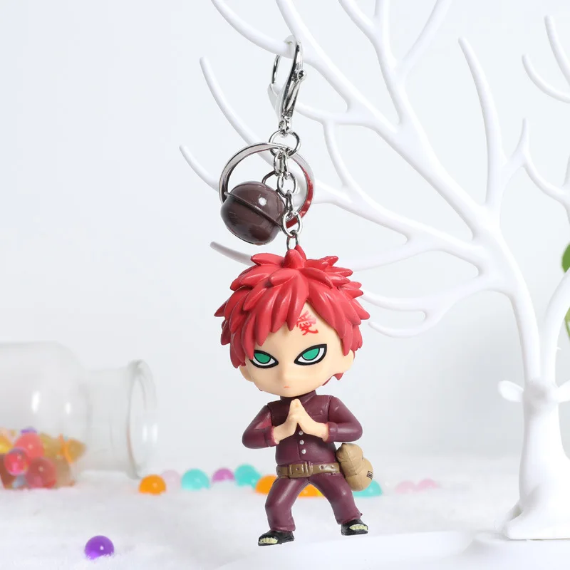 6Pcs/set Anime Accessories Uchiha Itachi Gaara Kakashi Shitachi Akatsuki PVC Keychain