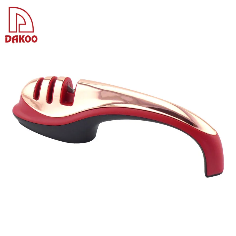 Factory Kitchen Accessories Multi-functional 3 stage Handheld Knife And Scissors Sharpeners Kitchen Knives Sharpening Tool