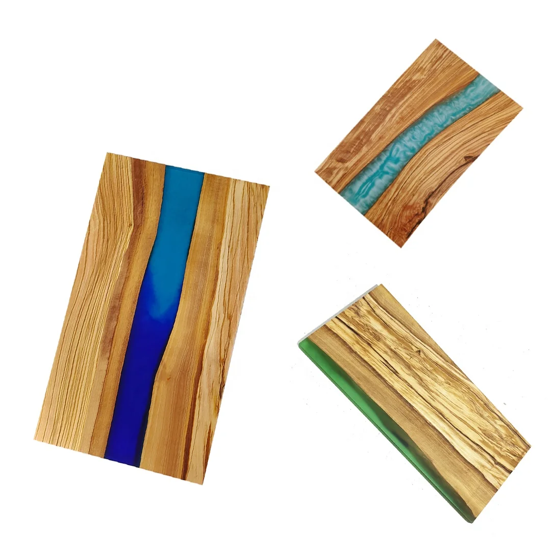 Olive Wooden Cutting Board With Resin River,  olive wooden cheese board