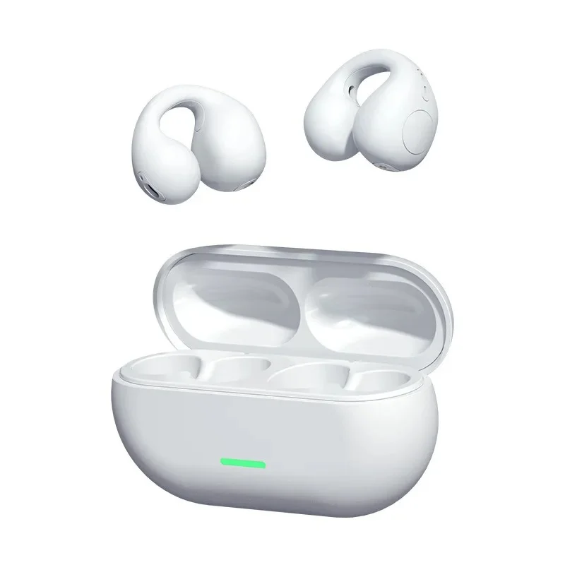 T75 TWS Wireless Bone Conduction Headphones Ear Clip Headset Sports Gaming Open Ear Earphone