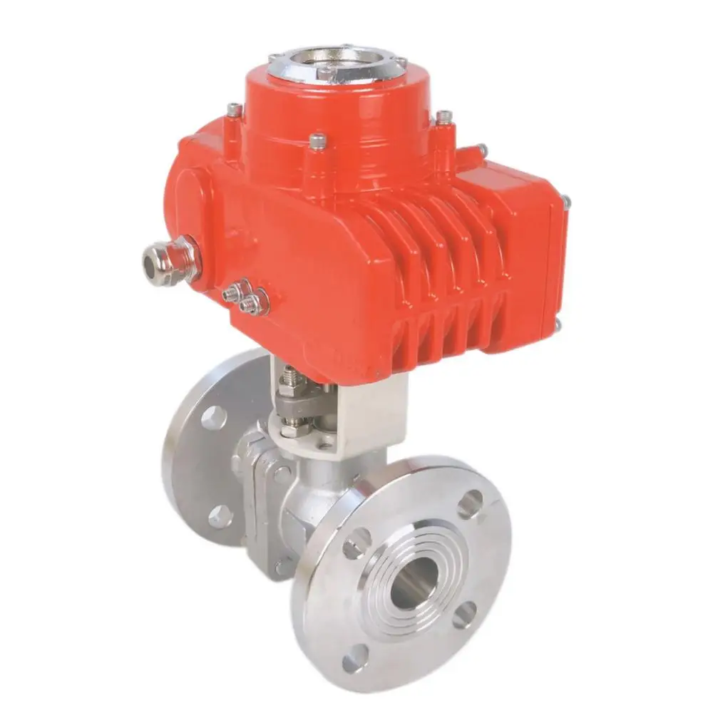 DN25 DN50 DN65 DN 100 floating type stainless steel electric actuated ball valve