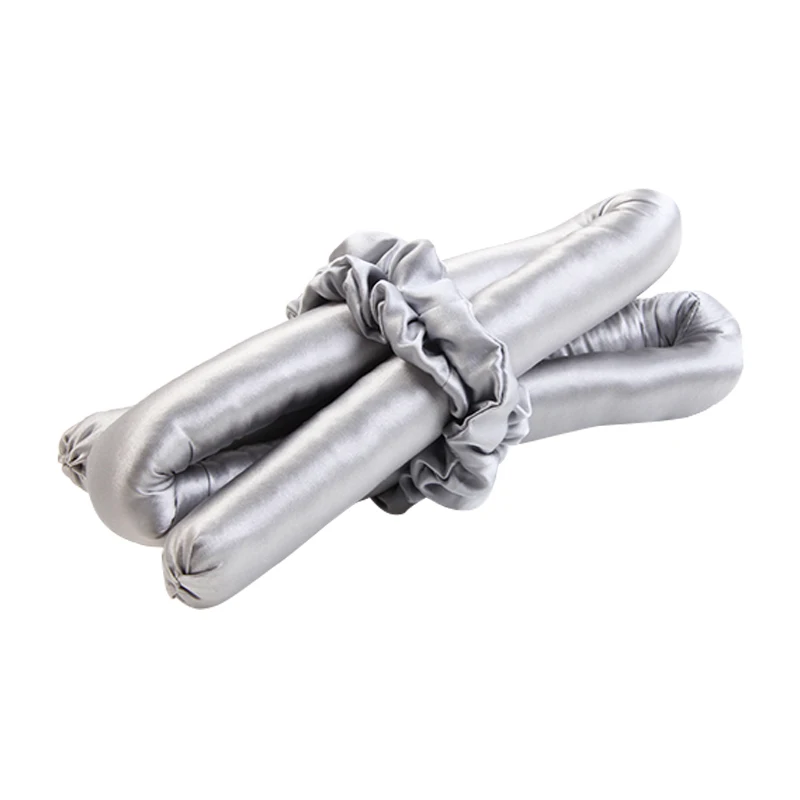 Tiktok Hot Luxury Pure Silk Hair Curler Gift Set Soft Sleeping Heatless Hair Curl Silk With Hairband