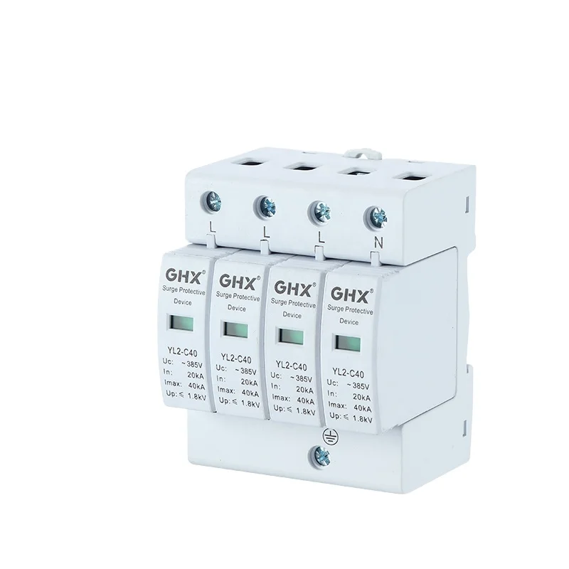 Low voltage surge arrester  CE YL2-C40 4P SPD 40KA  surge protective device