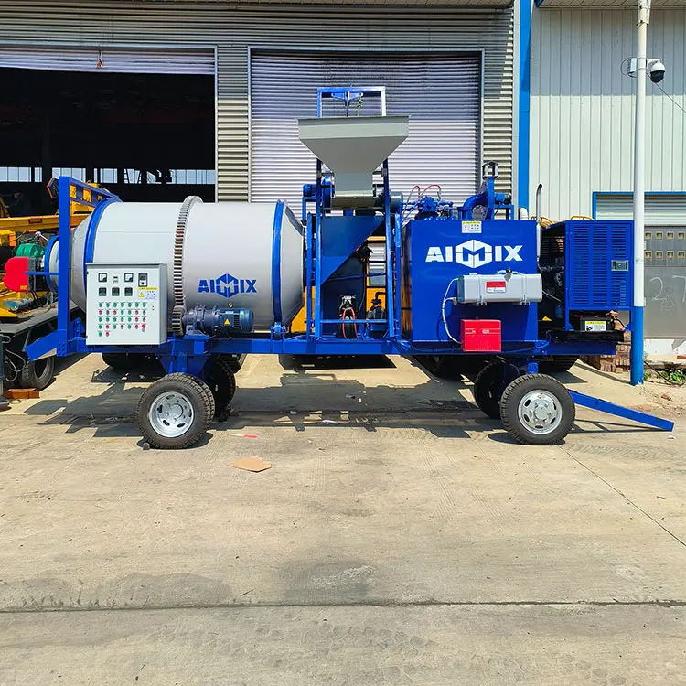 Aimix 8TPH - 12TPH Small Mobile Asphalt Mixer Truck Machine For Road Repair