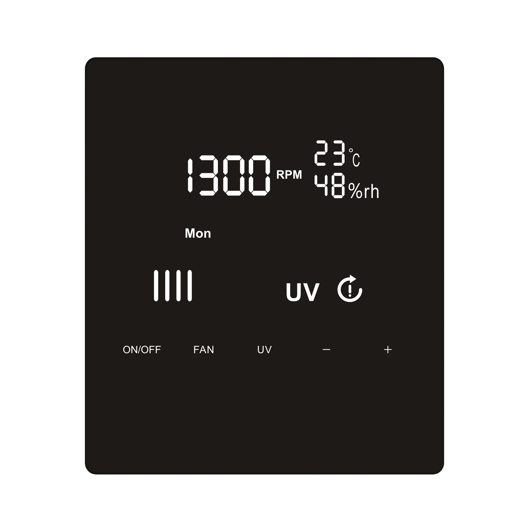  Electric EC Fan Motor Speed Display Screen Controller with Air Quality Sensor and Temperature