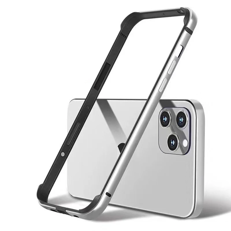 Силиконовый металлический бампер для iPhone 11 Pro Max, алюминиевый бампер для iPhone 12 Pro Max Mini