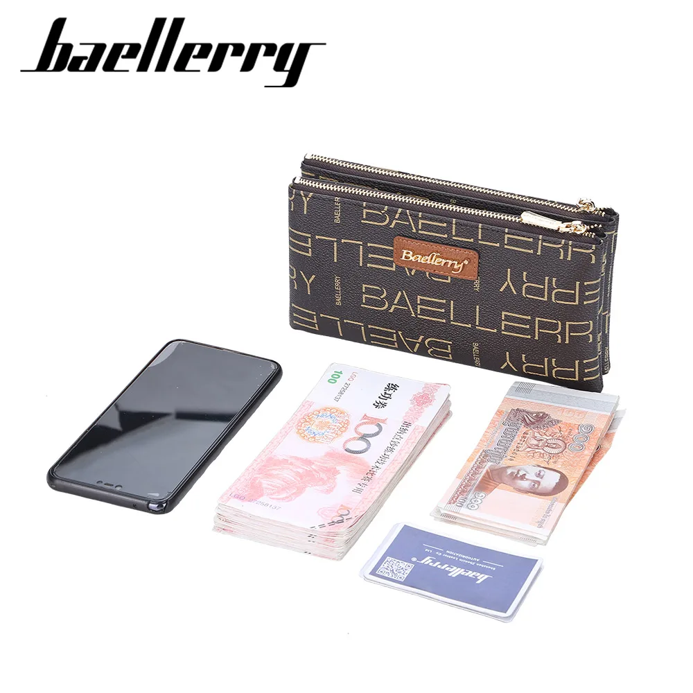 Baellerry Vintage Women Print messenger bag double zipper double layer clutch bag Korean Ladies shoulder bag