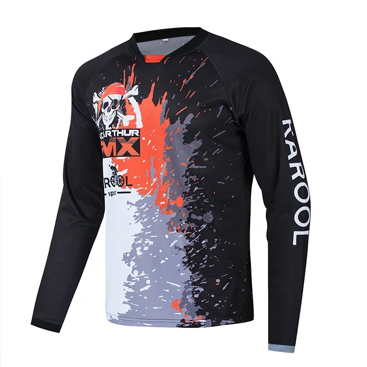 Customized Color Eco-friendly Long Sleeves Cycling Jersey Mountain Bike Jersey