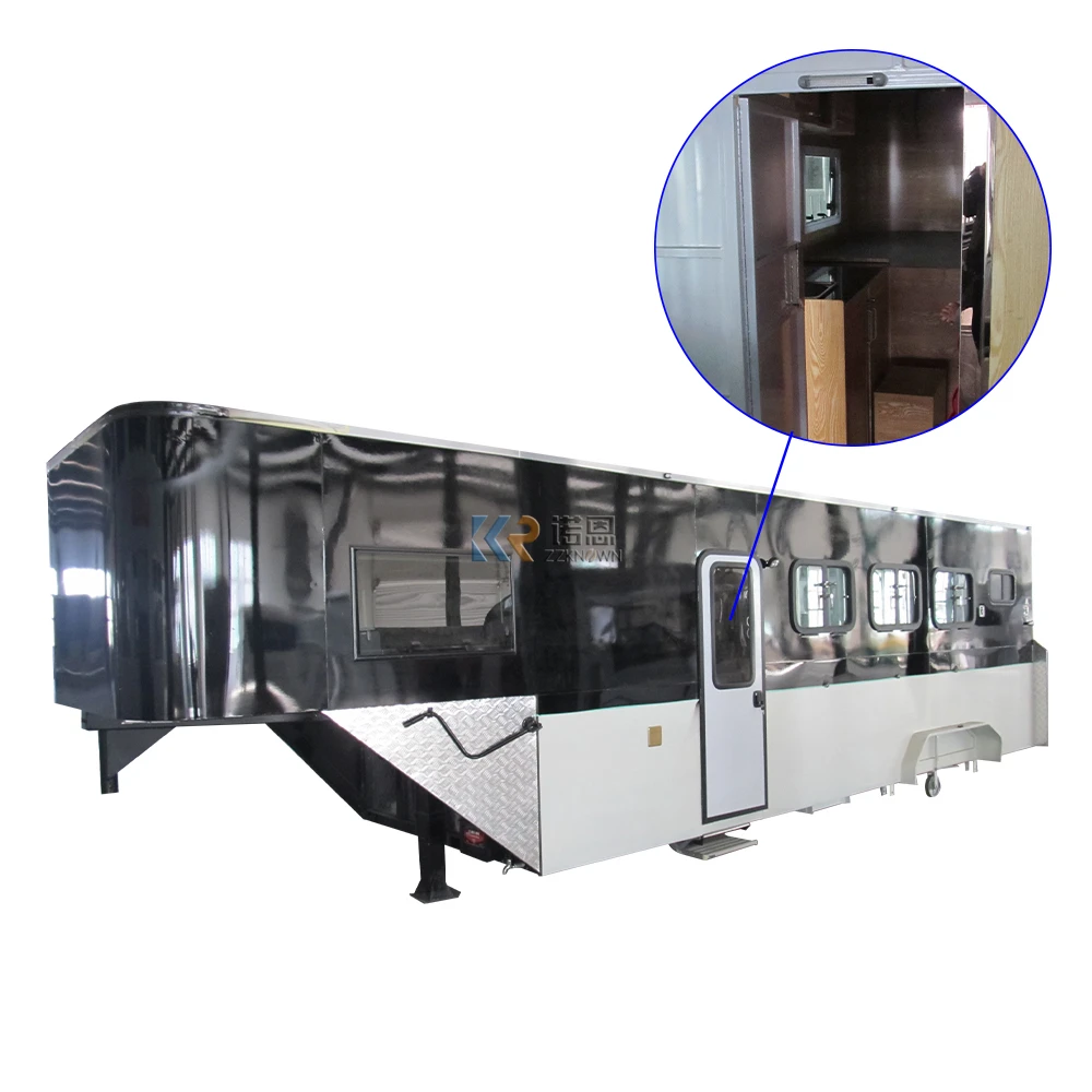OEM Angle Loading 3 Horse Trailer Three Four Gooseneck Luxury Oblique Mount With Living Quarters