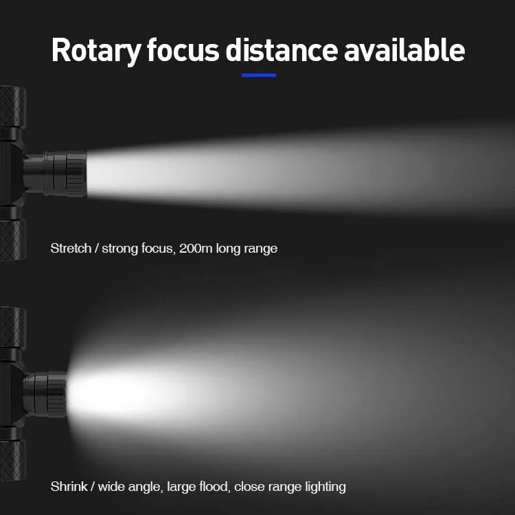 OEM IPX6 Waterproof Headlight All aluminum alloy hidden Type-c charging 1000 lumen headlamp