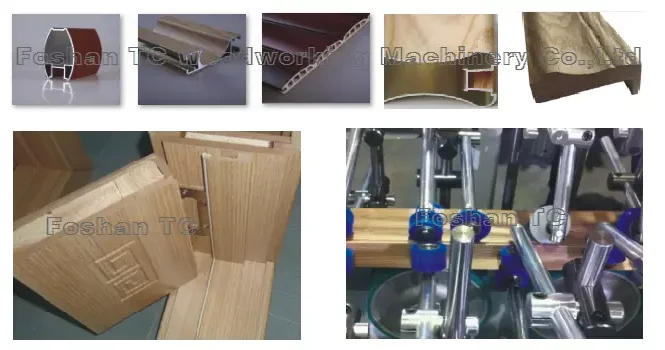 TCB-450 IIA  cold glue  profile wood wrapping  laminating machines for door/photo/ frames