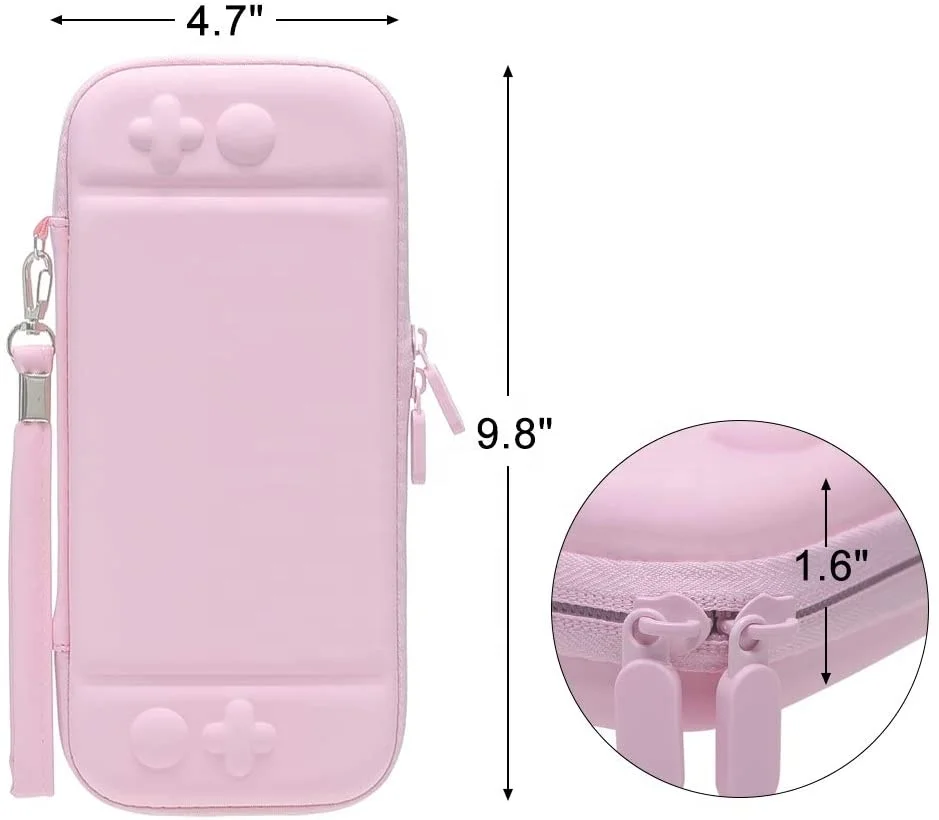 Pink Cute Design Custom EVA Video Game Case for Nintendo Switch Travel Bags